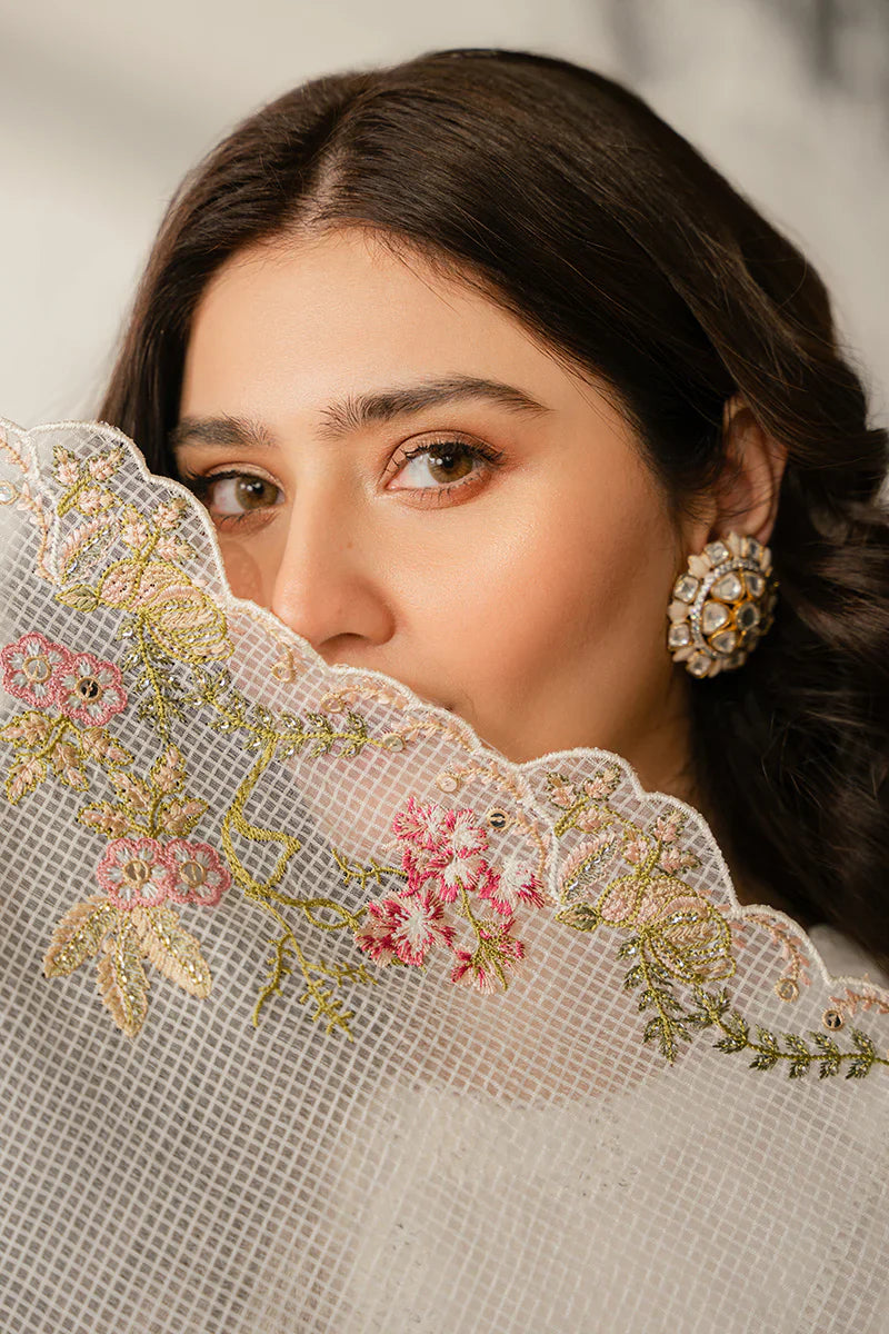 CROSS STICH - 3PC Lawn Embroidered Suit - USME-012038