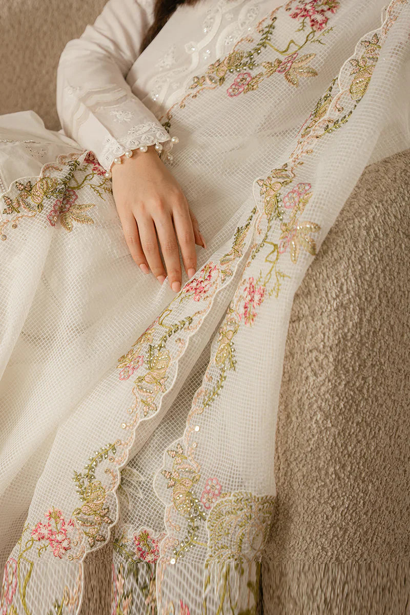 CROSS STICH - 3PC Lawn Embroidered Suit - USME-012038