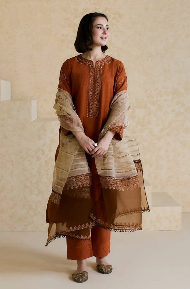 Mishkaa  - 3PC Lawn Embroidered Suit - USME-012040
