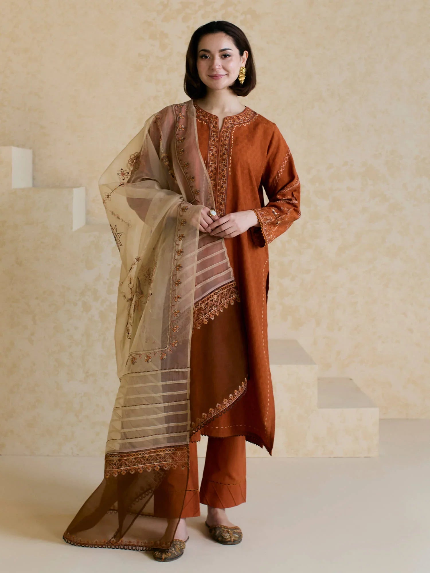 Mishkaa  - 3PC Lawn Embroidered Suit - USME-012040