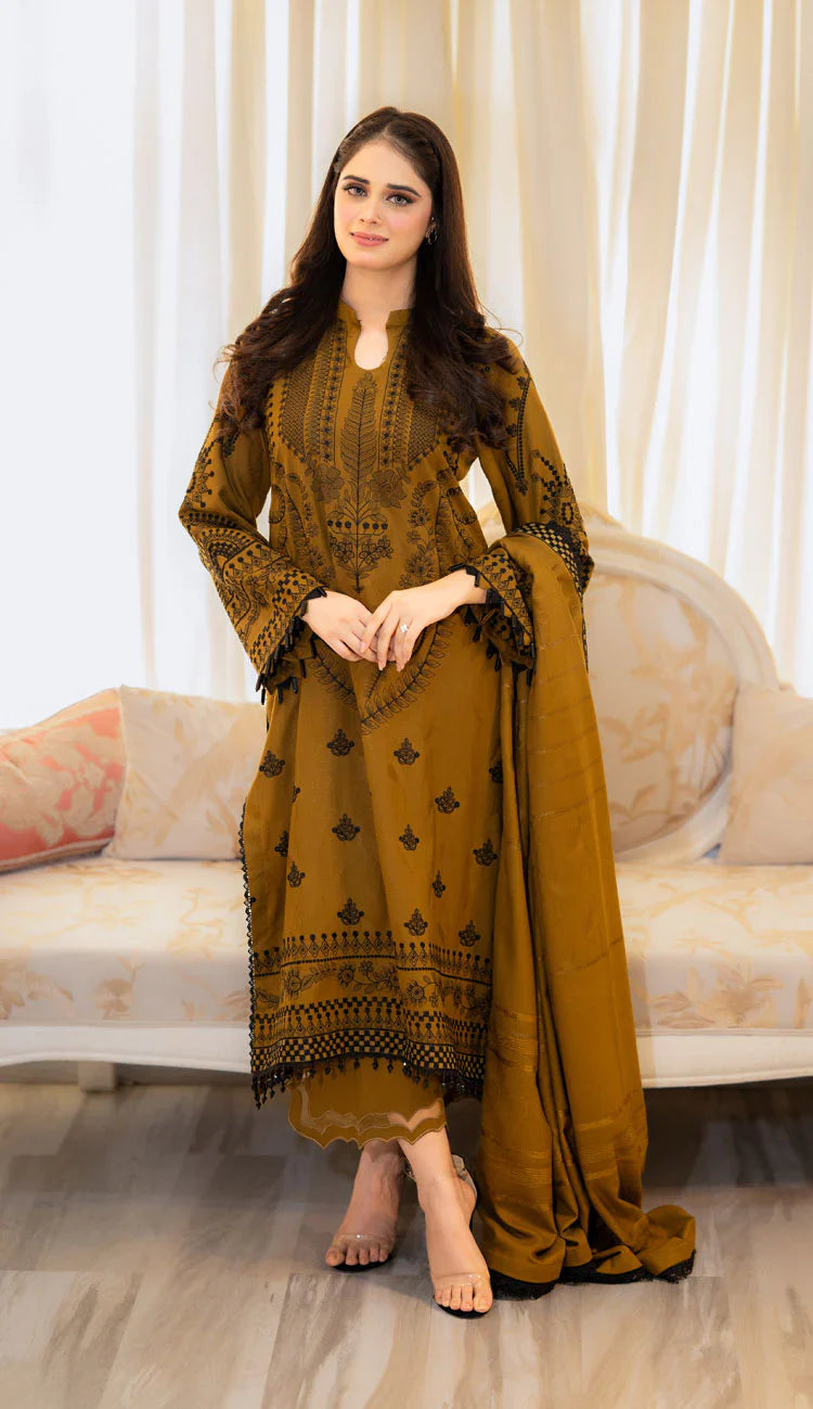 LIBAAS - 3PC Lawn Embroidered Suit - USME-012041