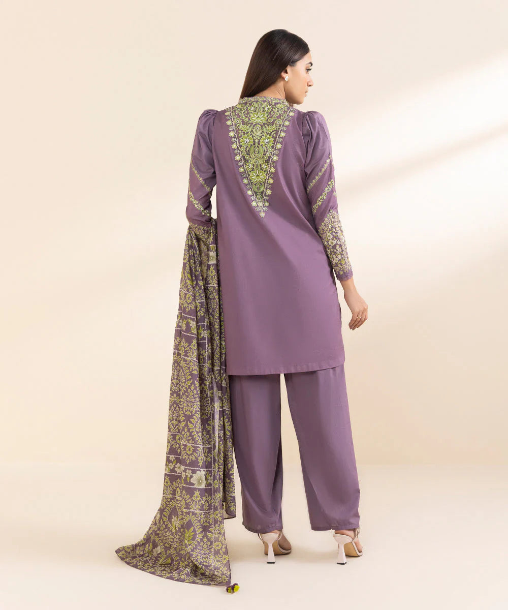 Sapphire - 3PC Lawn Embroidered Suit - USME-012044