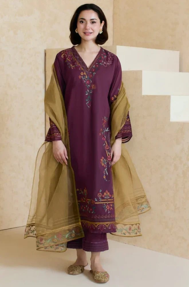 Mishkaa  - 3PC Lawn Embroidered Suit - USME-012046