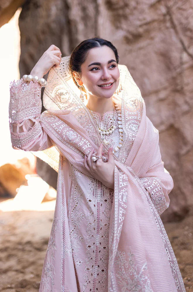 Qalamkar - 3PC Lawn Embroidered Suit - USME-012050