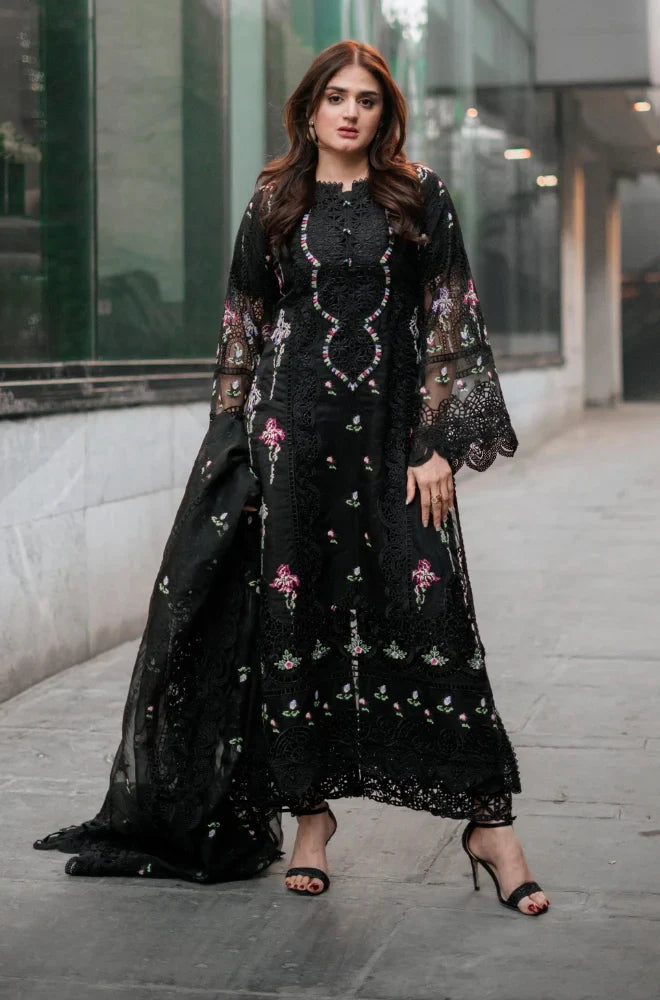 Qalamkar - 3PC Lawn Embroidered Suit - USME-012063