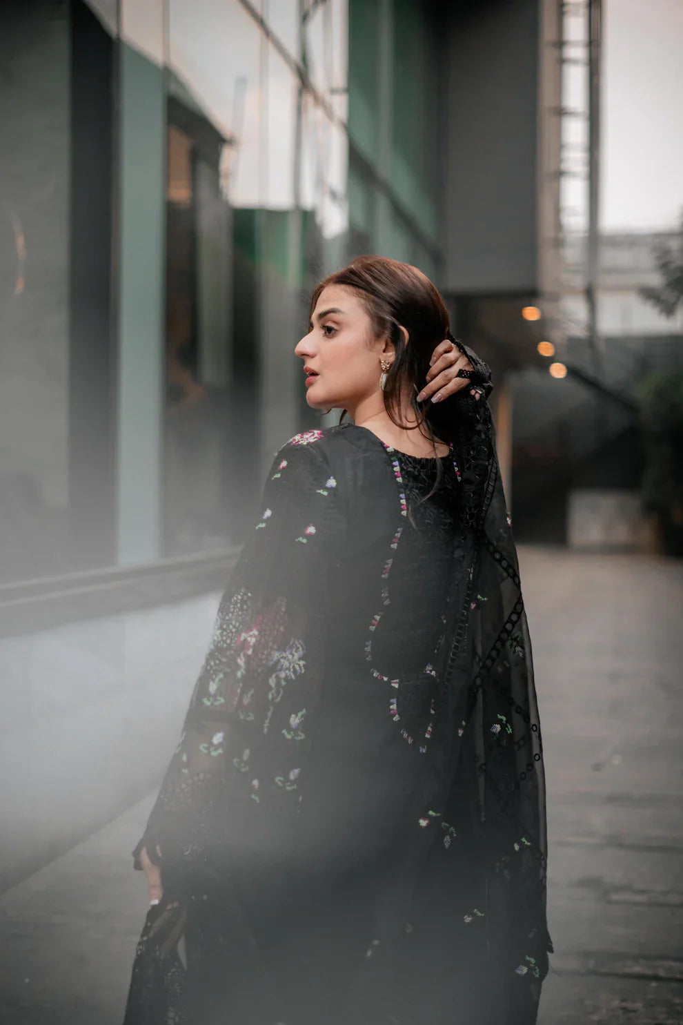 Qalamkar - 3PC Lawn Embroidered Suit - USME-012063