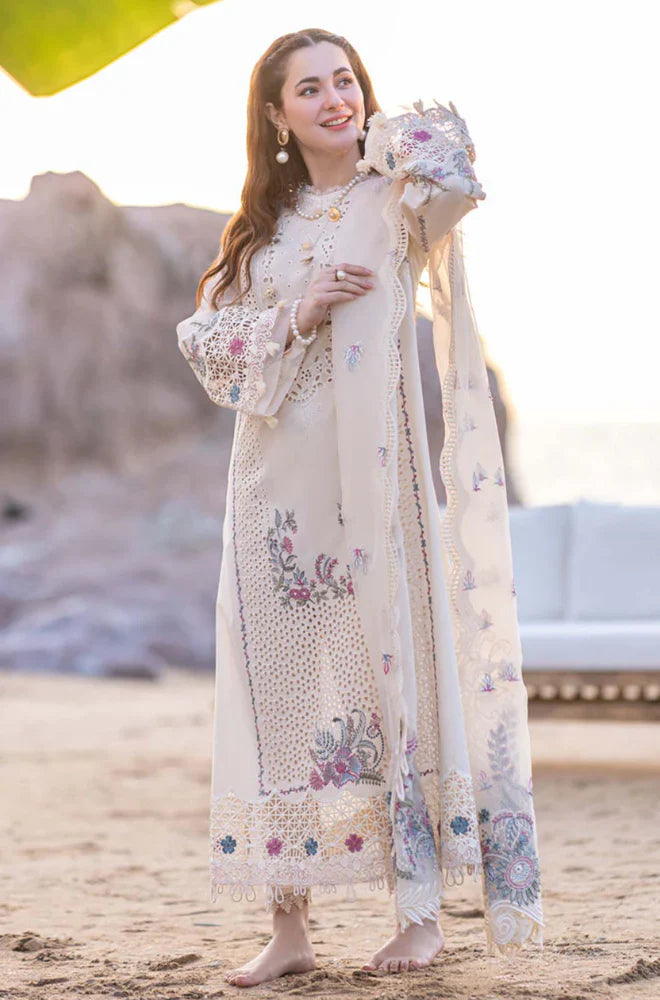 Qalamkar - 3PC Lawn Embroidered Suit - USME-012064