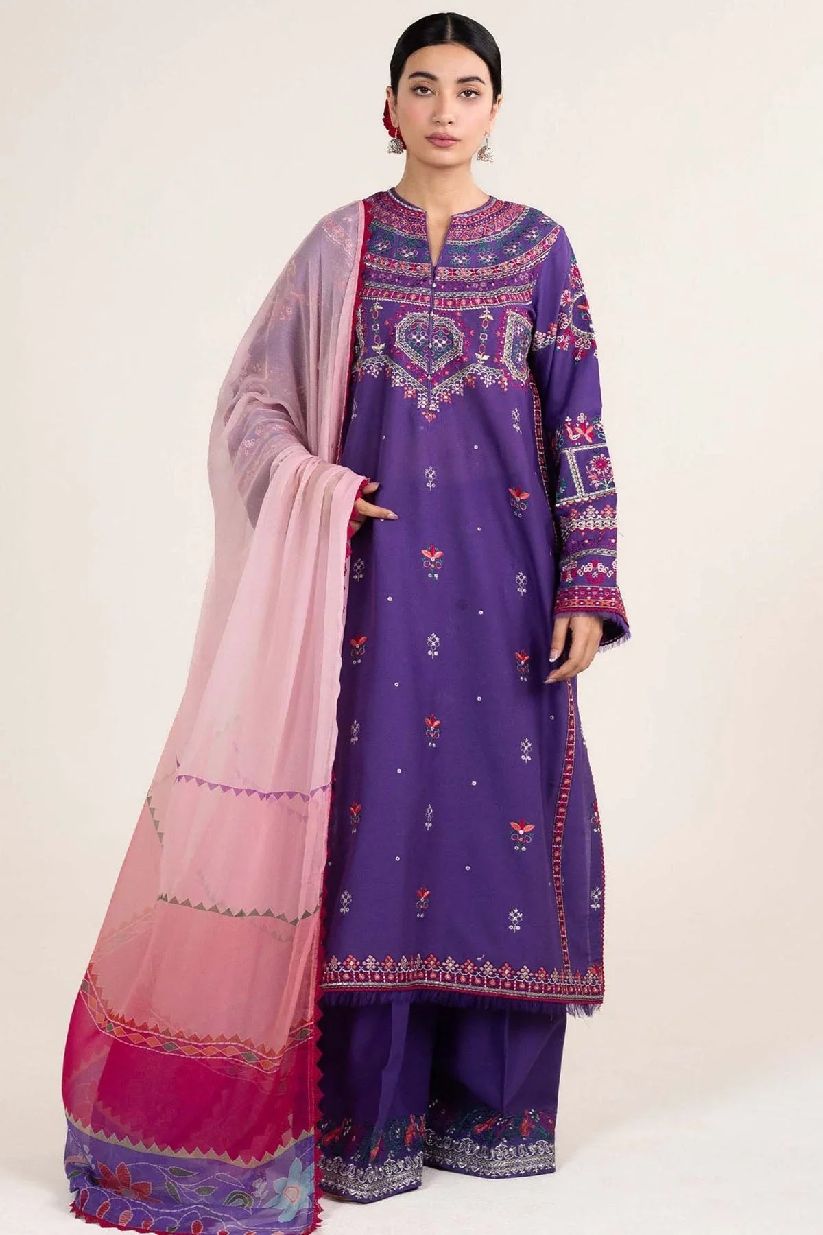 Zara Shah Jahan - Lawn 3PC Embroidered Suit - USME-012067