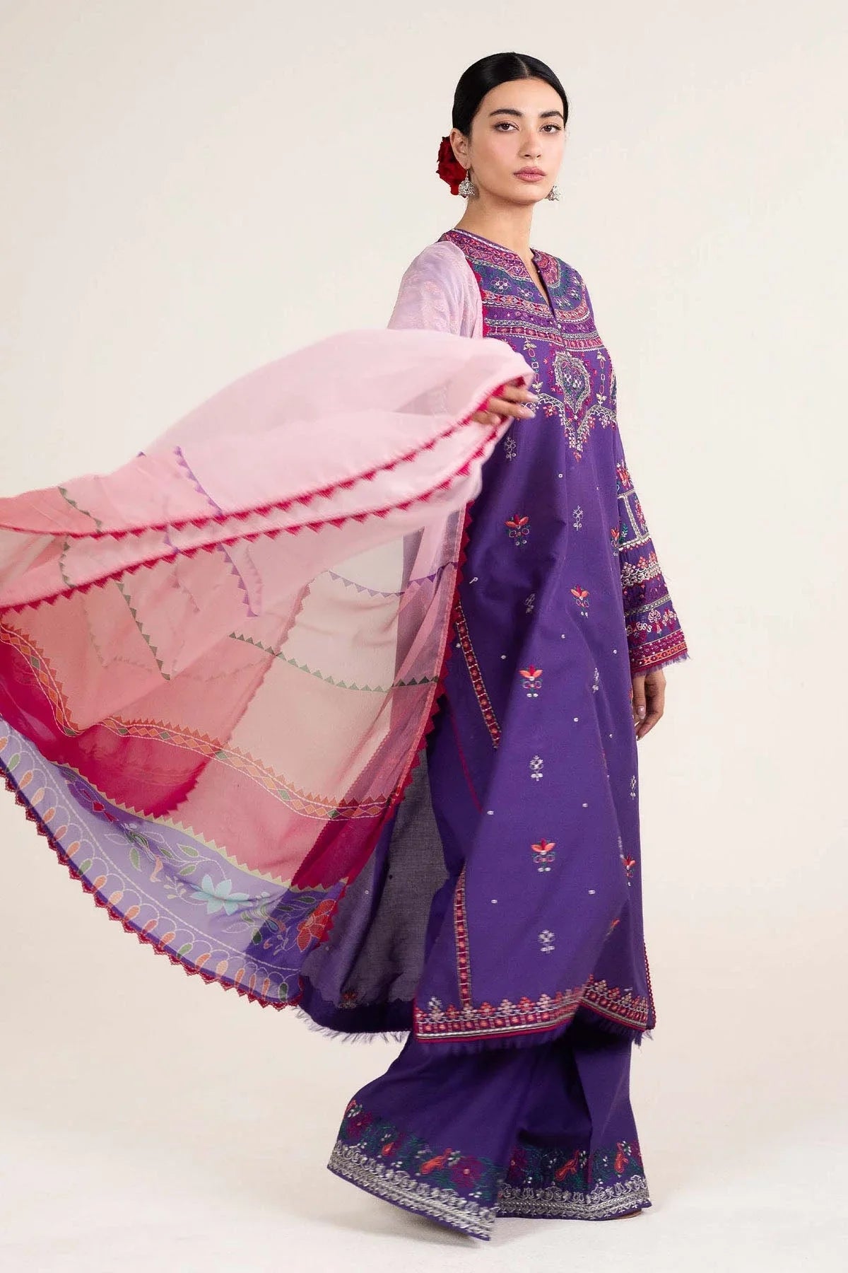 Zara Shah Jahan - Lawn 3PC Embroidered Suit - USME-012067