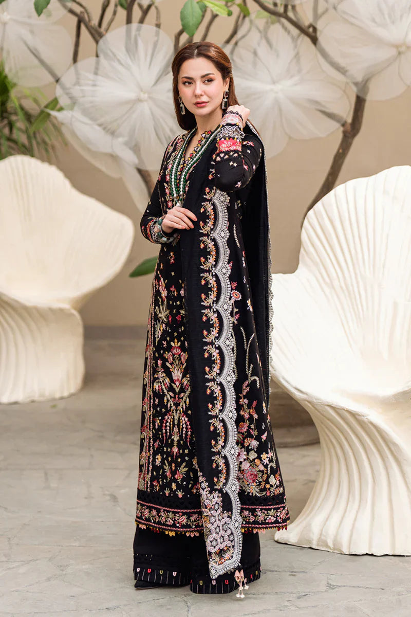 Qalamkar - 3PC Lawn Embroidered Suit - USME-012071