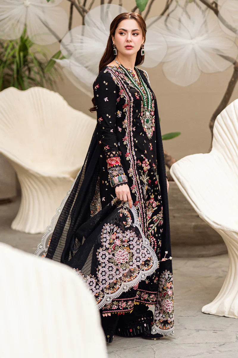 Qalamkar - 3PC Lawn Embroidered Suit - USME-012071