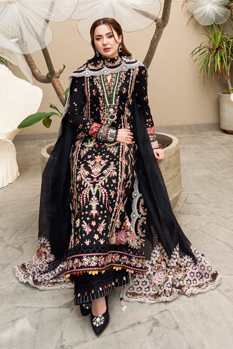Qalamkar - 3PC Lawn Embroidered Suit - USME-012071