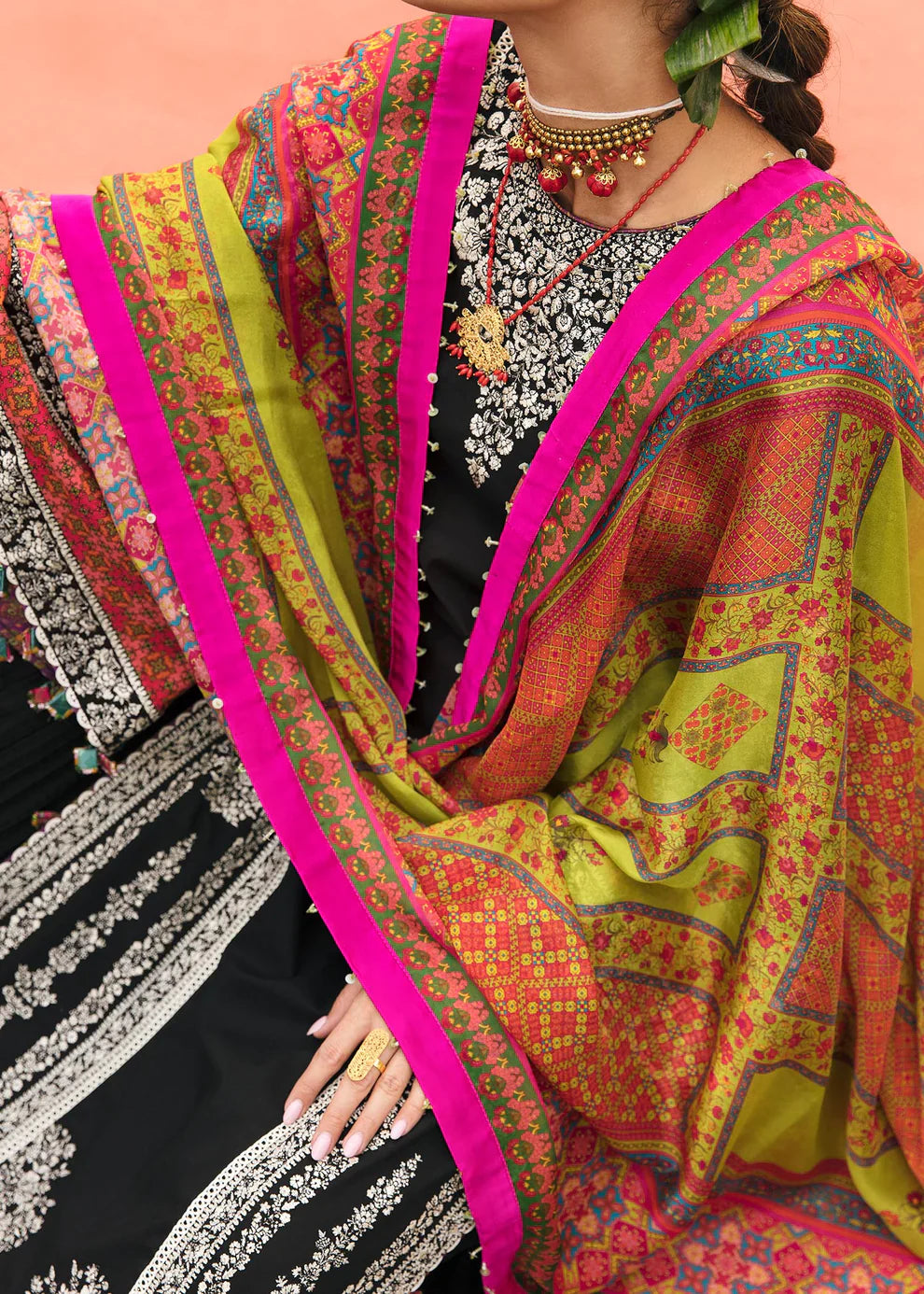 Hussain Rehar - 3PC Lawn Embroidered Suit - USME-012082