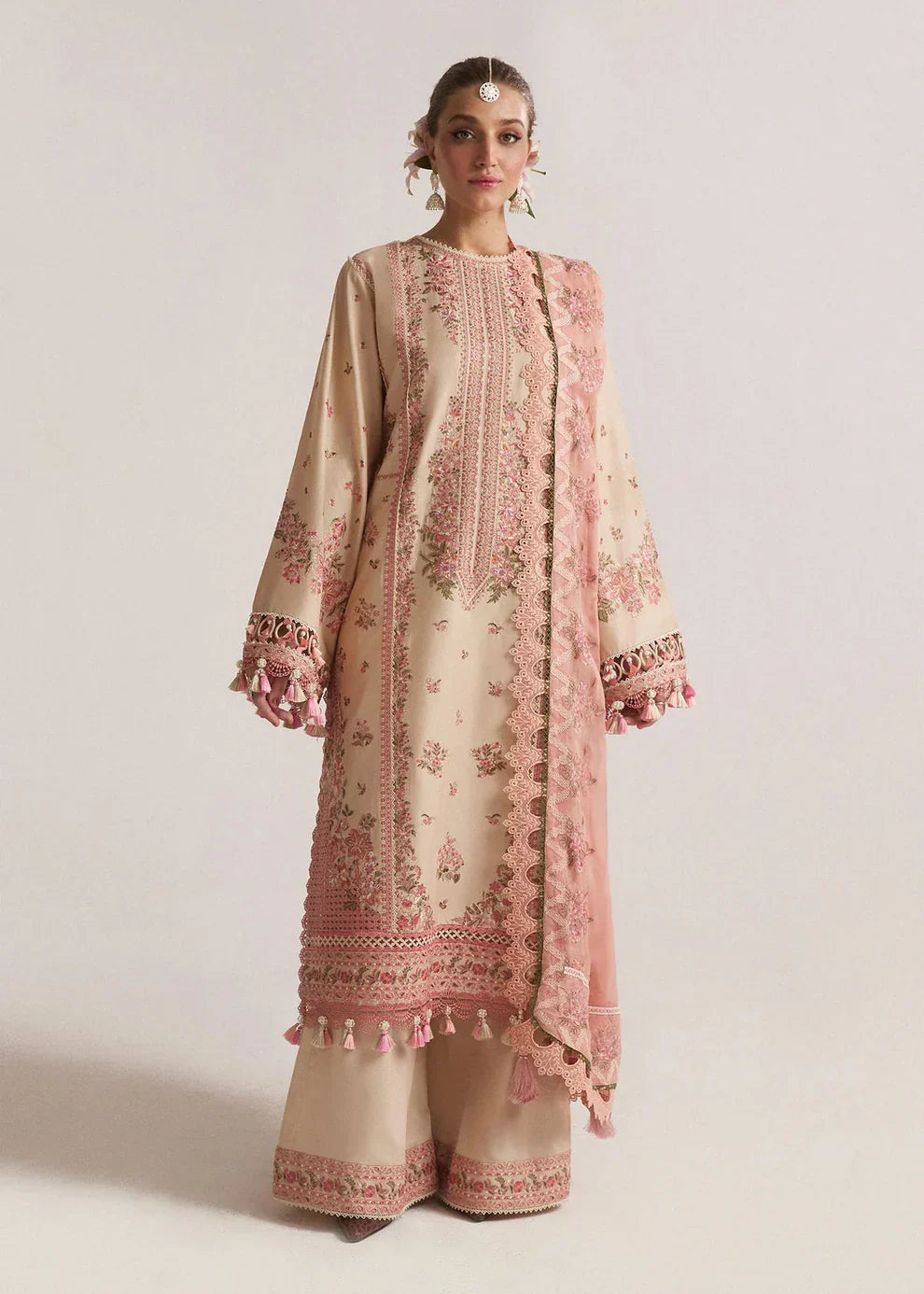 Hussain Rehar - 3PC Lawn Embroidered Suit - USME-012083