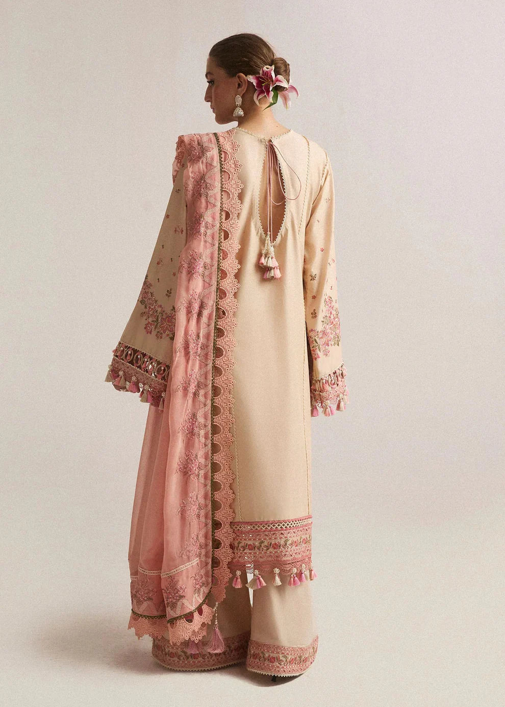 Hussain Rehar - 3PC Lawn Embroidered Suit - USME-012083