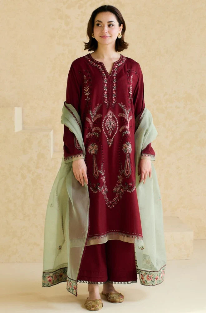 Mishkaa - 3PC Lawn Embroidered Suit - USME-012087
