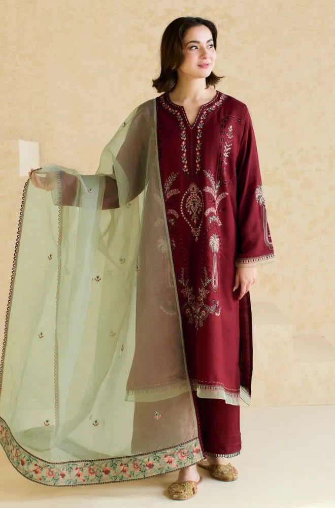 Mishkaa - 3PC Lawn Embroidered Suit - USME-012087