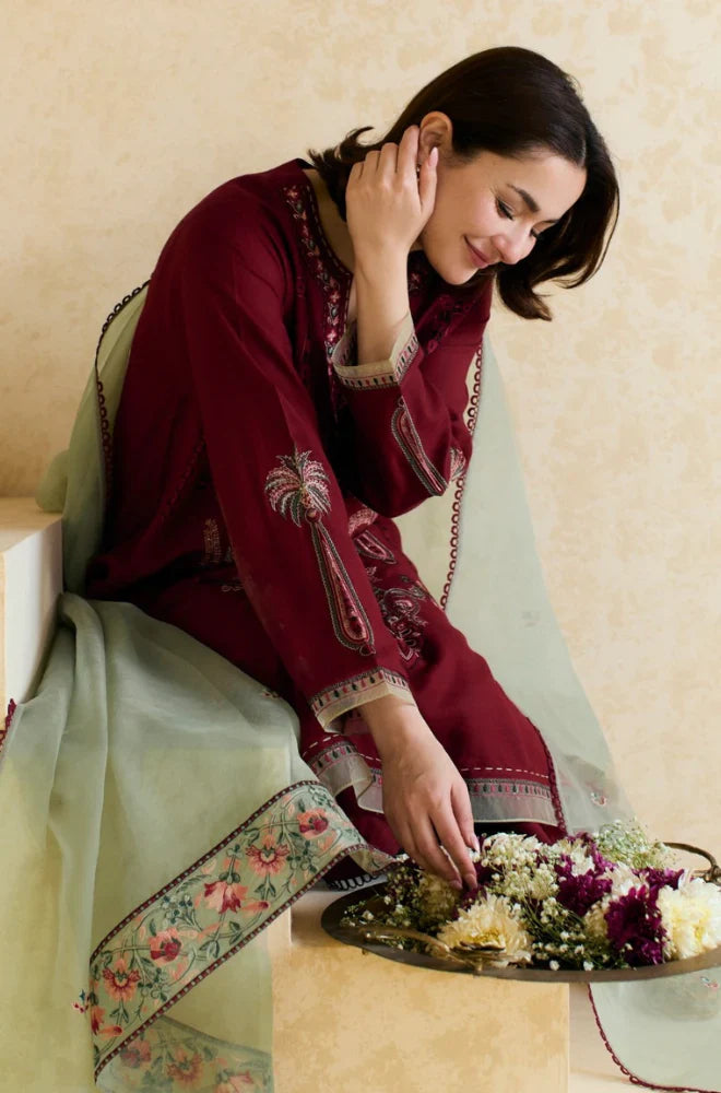 Mishkaa - 3PC Lawn Embroidered Suit - USME-012087