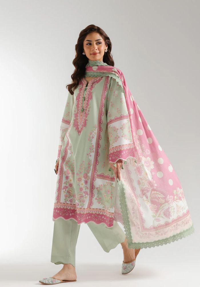 Ethnic - 3PC  Lawn Digital Printed Suit - USME-012080