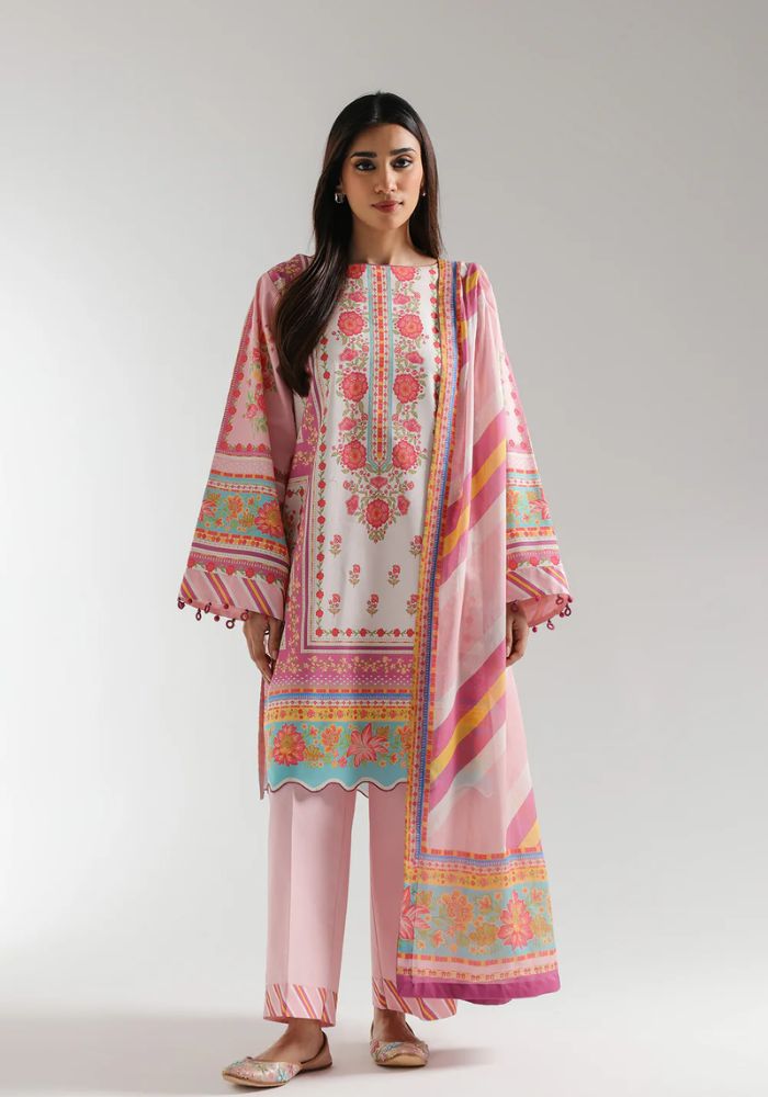 Ethnic - 3PC  Lawn Digital Printed Suit - USME-012078