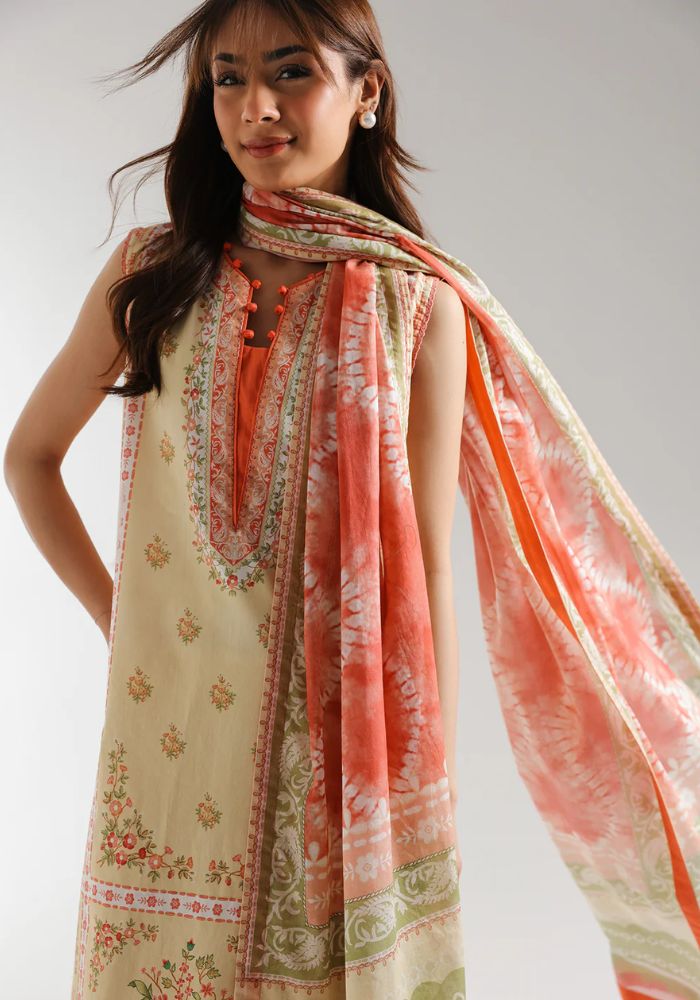 Ethnic - 3PC  Lawn Digital Printed Suit - USME-012075