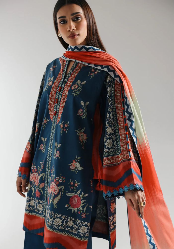 Ethnic - 3PC  Lawn Digital Printed Suit - USME-012074