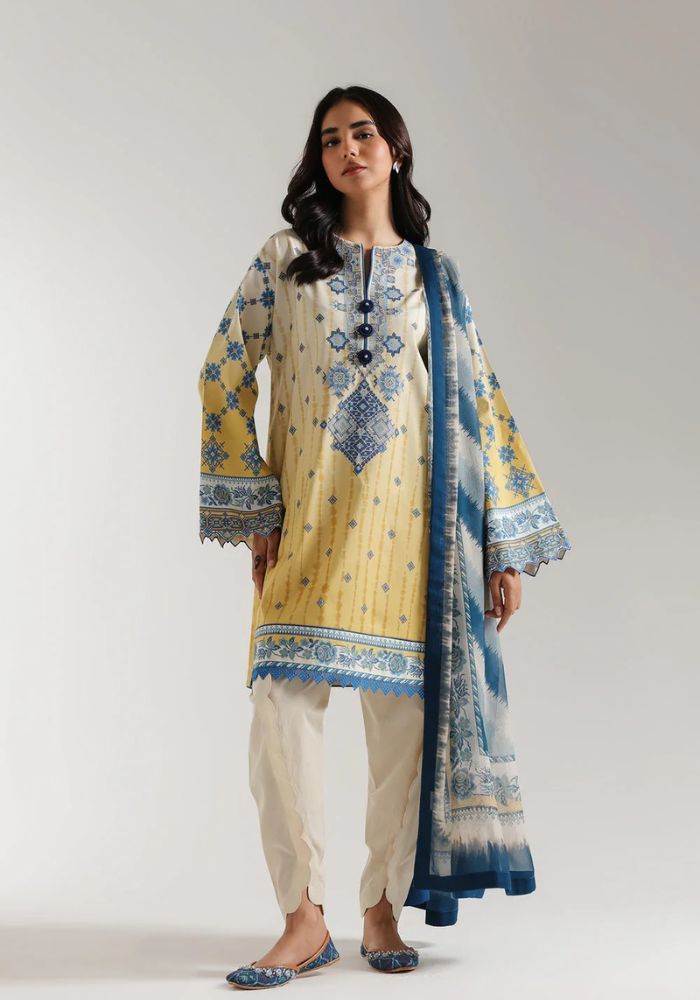 Ethnic - 3PC  Lawn Digital Printed Suit - USME-012073