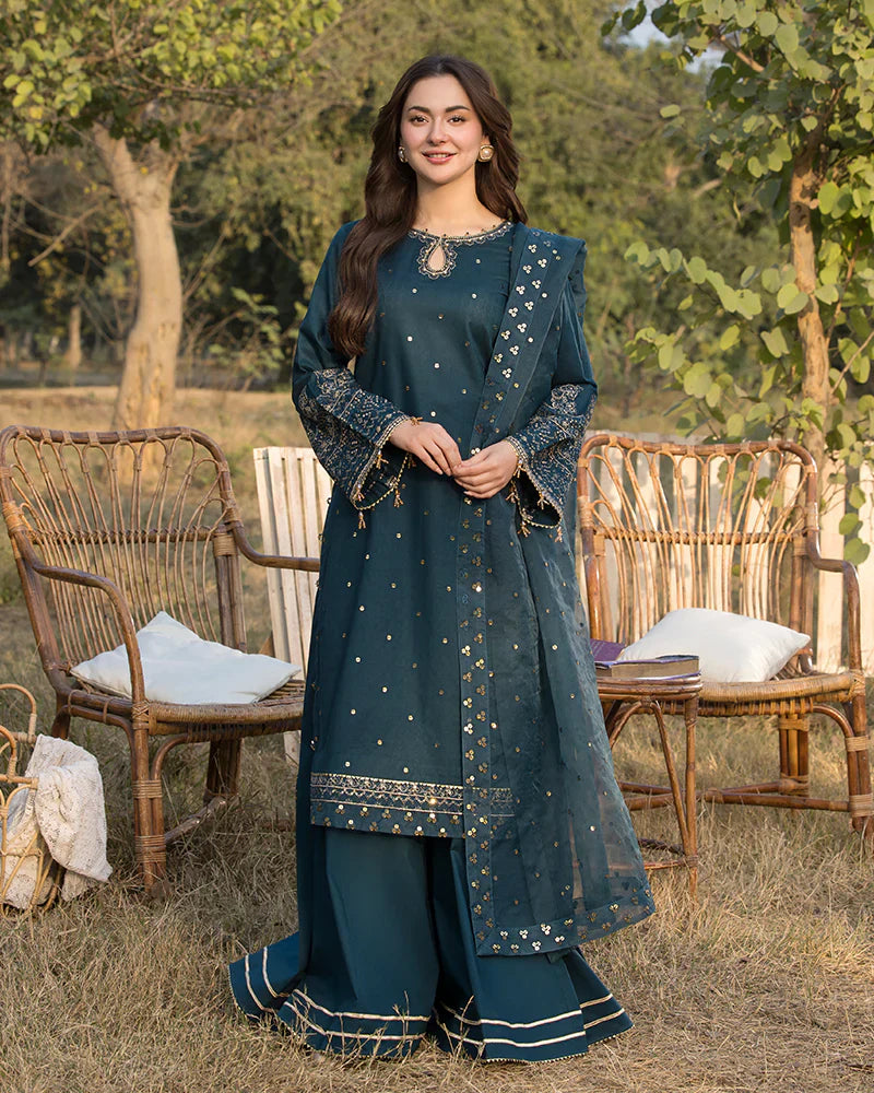 ALLYS - 3PC Lawn Embroidered Suit - USME-012086